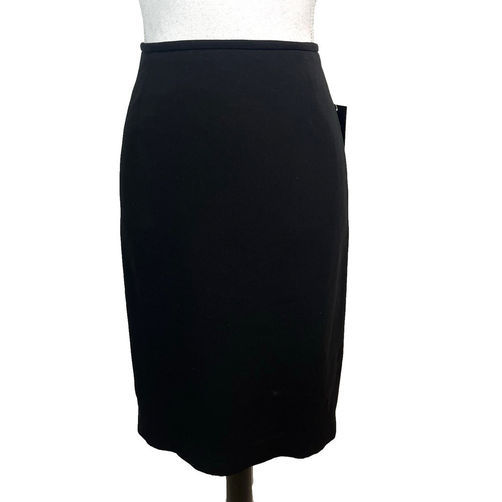 Liz Claiborne Skirt size 8 Classic Black Straight Knee Career Professional Suit